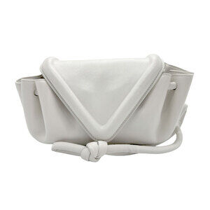 Bottega Veneta Beak Leather Shoulder Bag White